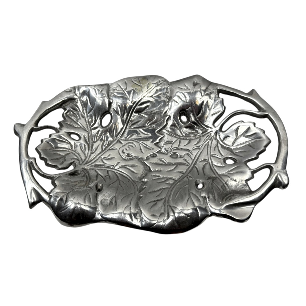 Silver Leaf Design Serving‎ Tray